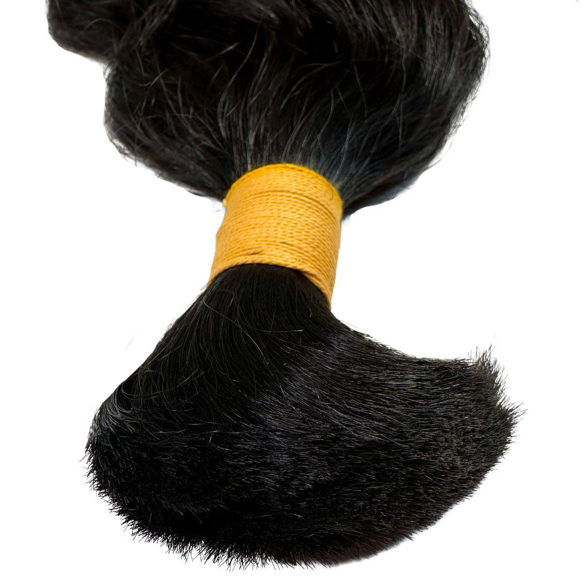 Luxe Raw Indian Curly Bulk Hair for Braiding